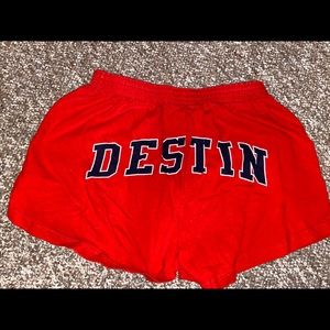 Red Destin shorts